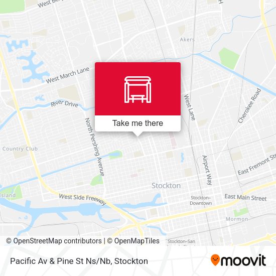 Pacific Av & Pine St Ns/Nb map