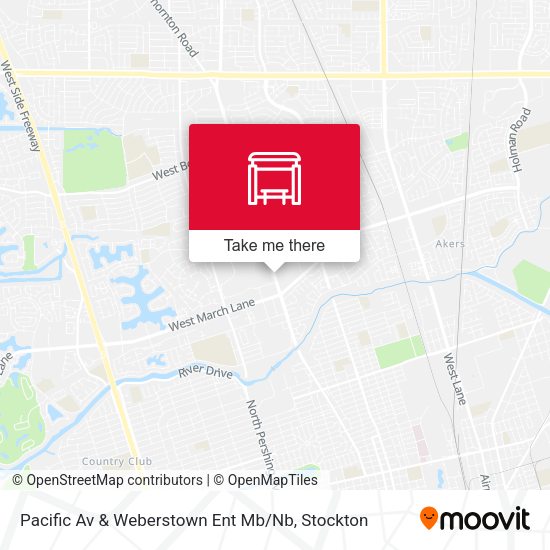 Pacific Av & Weberstown Ent Mb / Nb map
