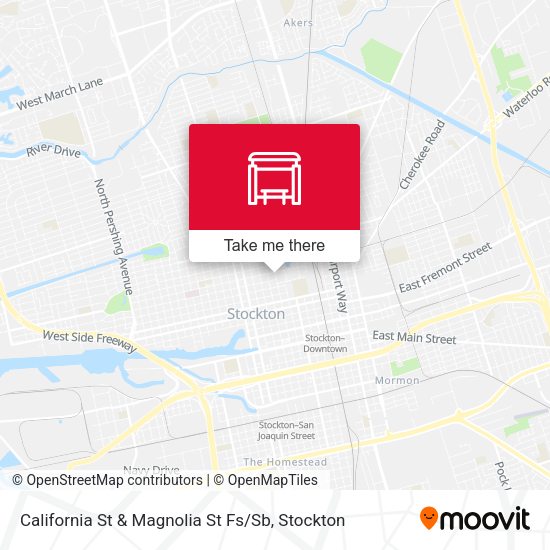 California St & Magnolia St Fs / Sb map