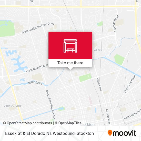 Essex St & El Dorado Ns Westbound map