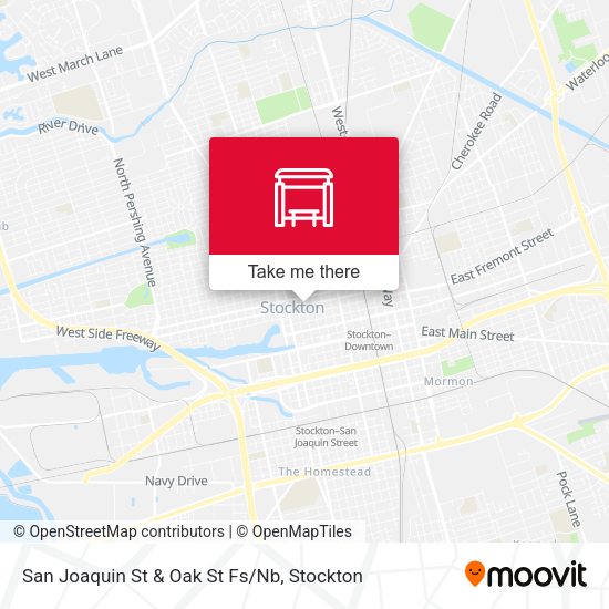 San Joaquin St & Oak St Fs/Nb map
