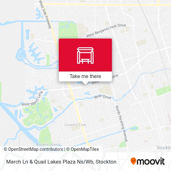 March Ln & Quail Lakes Plaza Ns / Wb map