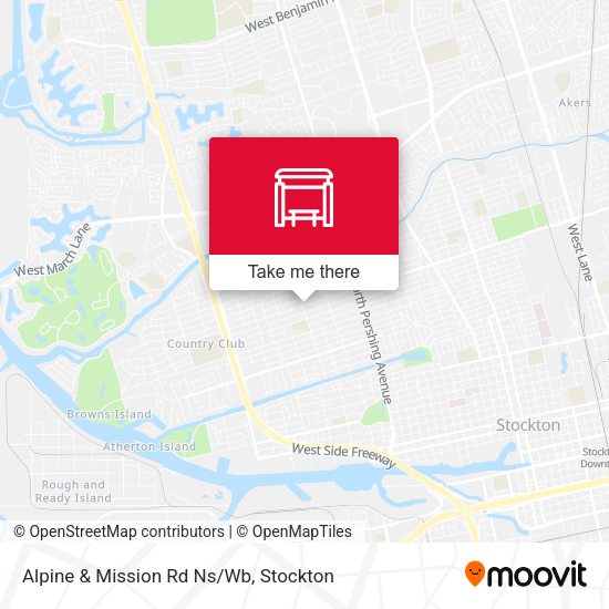 Alpine & Mission Rd Ns/Wb map