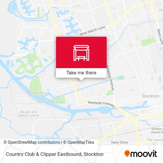Country Club & Clipper Eastbound map