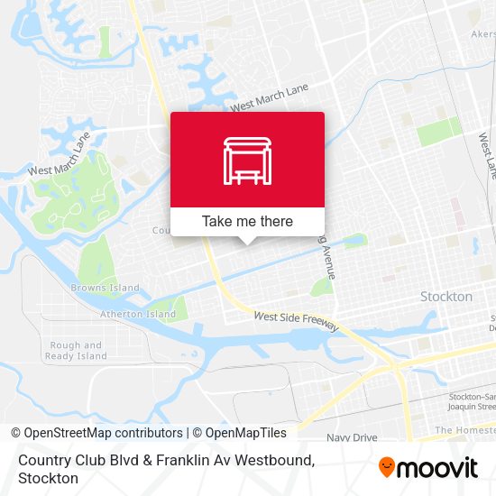 Mapa de Country Club Blvd & Franklin Av Westbound