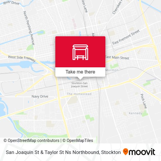 San Joaquin St & Taylor St Ns Northbound map