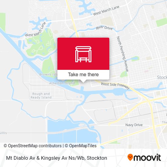 Mt Diablo Av & Kingsley Av Ns / Wb map