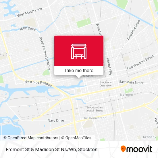 Fremont St & Madison St Ns/Wb map