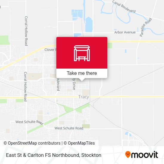 East St & Carlton FS Northbound map