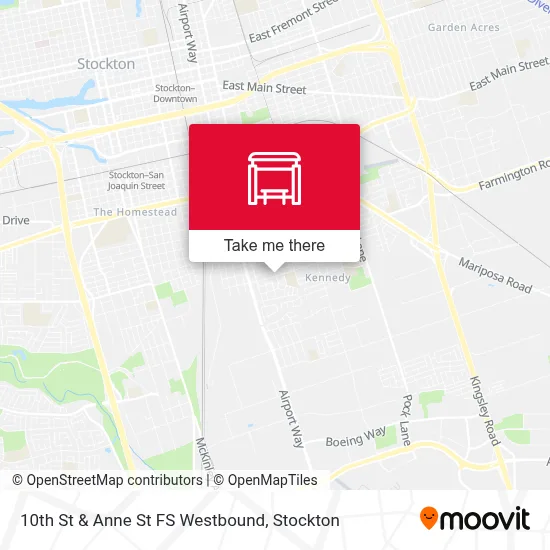10th St & Anne St FS Westbound map