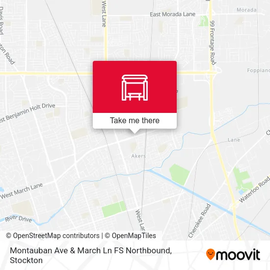 Mapa de Montauban Ave & March Ln FS Northbound