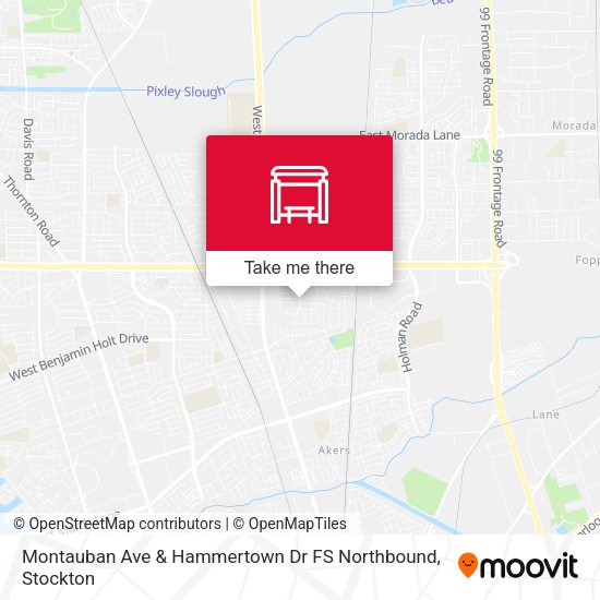 Montauban Ave & Hammertown Dr FS Northbound map