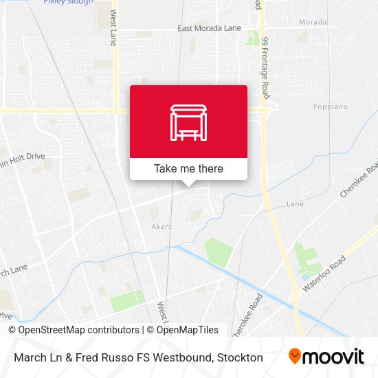 March Ln & Fred Russo FS Westbound map
