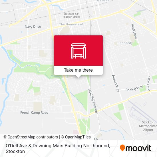 O'Dell Ave & Downing Main Building Northbound map