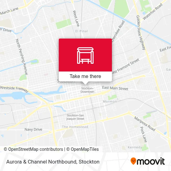 Aurora & Channel Northbound map