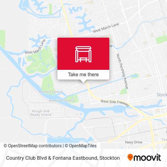Mapa de Country Club Blvd & Fontana Eastbound