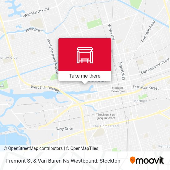 Mapa de Fremont St & Van Buren Ns Westbound