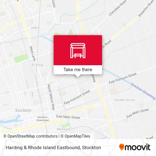 Harding & Rhode Island Eastbound map