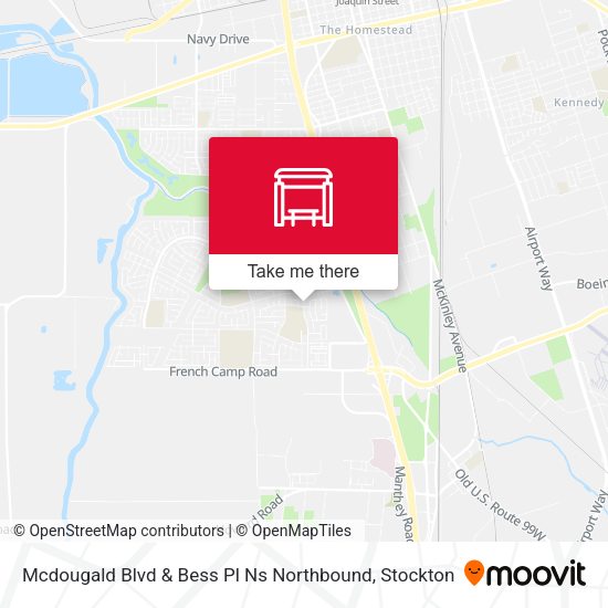 Mcdougald Blvd & Bess Pl Ns Northbound map