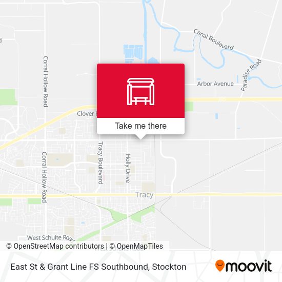 East St & Grant Line FS Southbound map