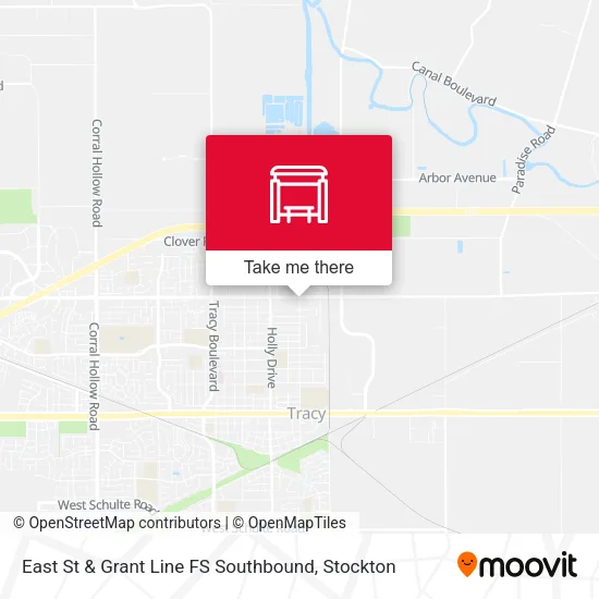 Mapa de East St & Grant Line FS Southbound