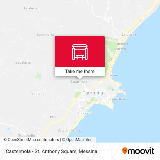 Castelmola - St. Anthony Square map