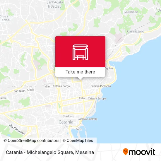 Catania - Michelangelo Square map