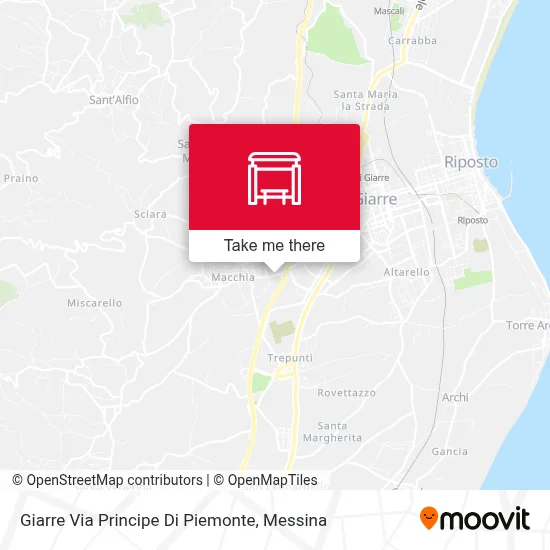 Giarre Via Principe Di Piemonte map