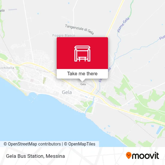 Gela Bus Station map