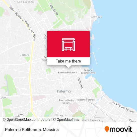 Palermo Politeama map