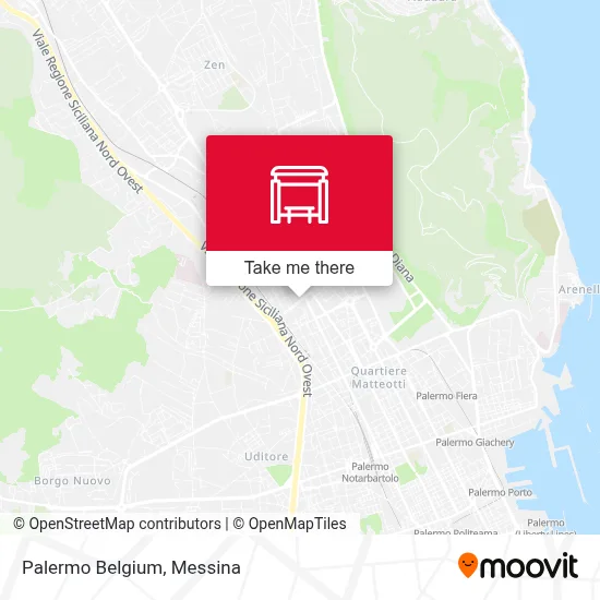 Palermo Belgium map