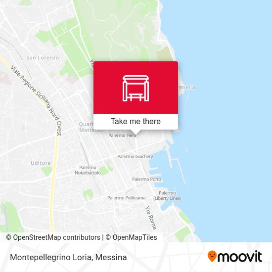 Montepellegrino Loria map
