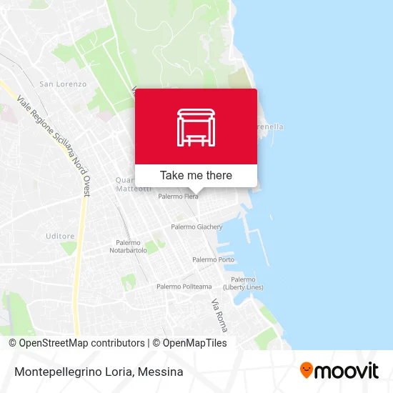 Montepellegrino Loria map