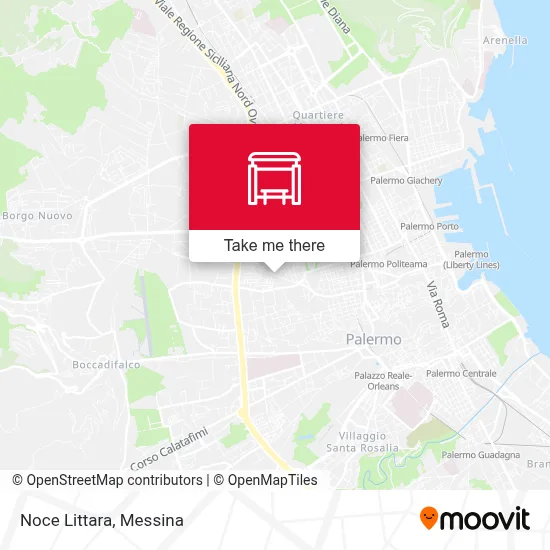 Noce Littara map