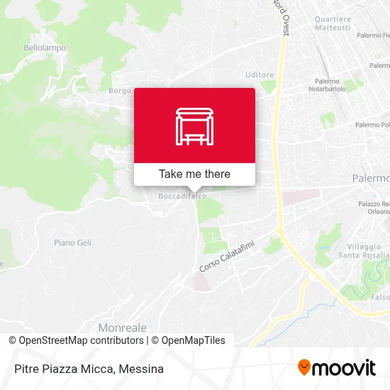 Pitre Piazza Micca map