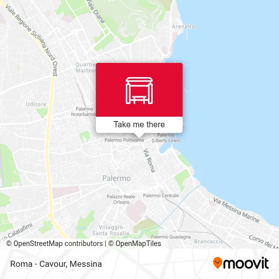 Roma - Cavour map