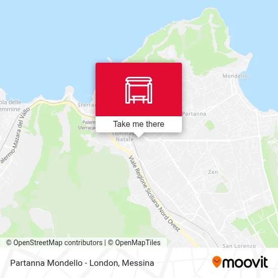 Partanna Mondello - London map