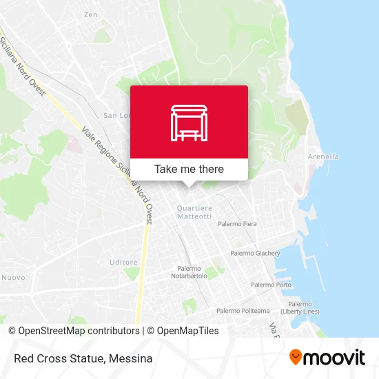 Red Cross Statue map