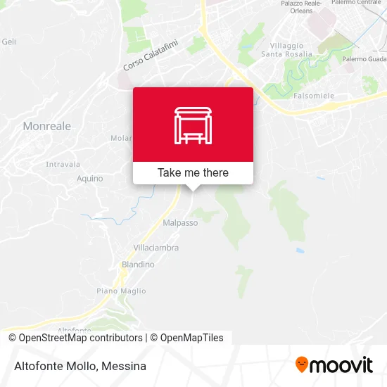 Altofonte Mollo map