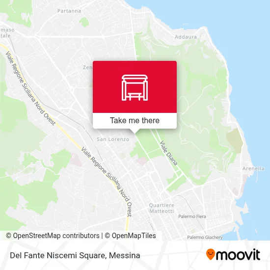 Del Fante Niscemi Square map