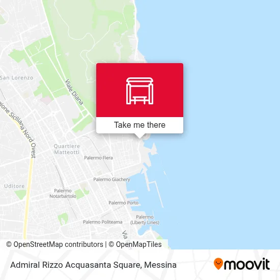 Admiral Rizzo Acquasanta Square map