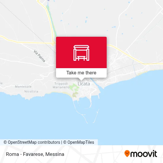 Roma - Favarese map