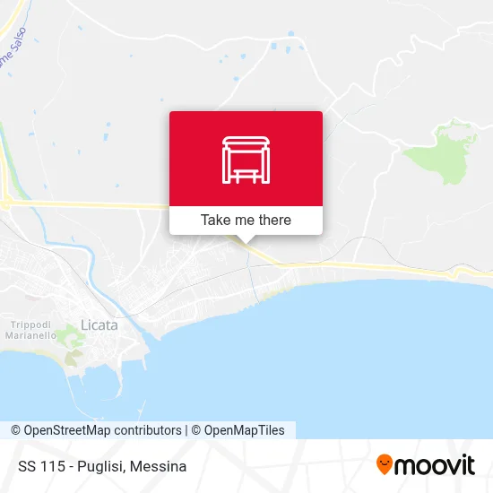 SS 115 - Puglisi map