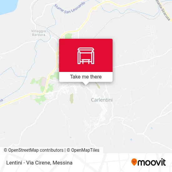 Lentini - Via Cirene map