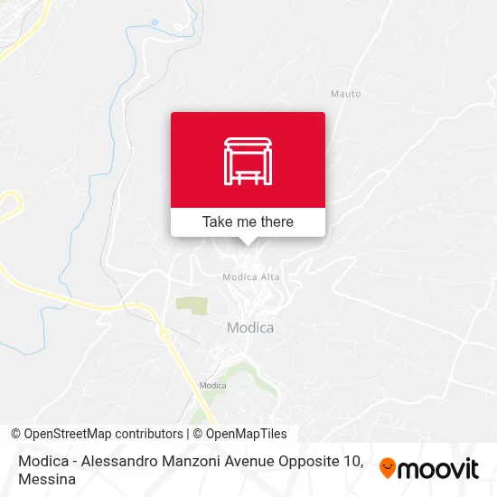 Modica - Alessandro Manzoni Avenue Opposite 10 map