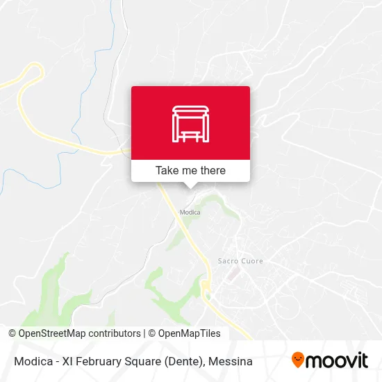 Modica - XI February Square (Dente) map