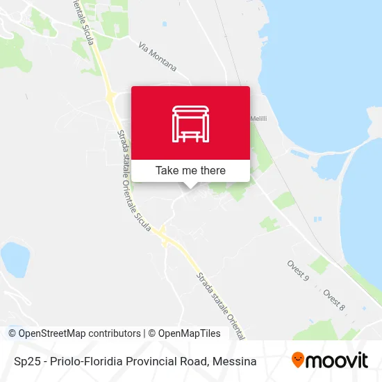 Sp25 - Priolo-Floridia Provincial Road map