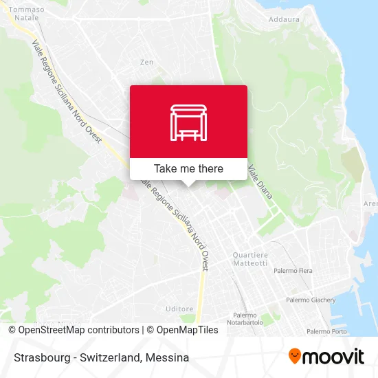 Strasbourg - Switzerland map