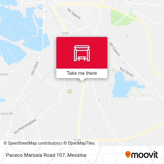 Paceco Marsala Road 107 map