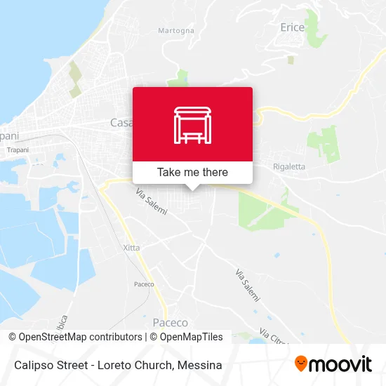Calipso Street - Loreto Church map